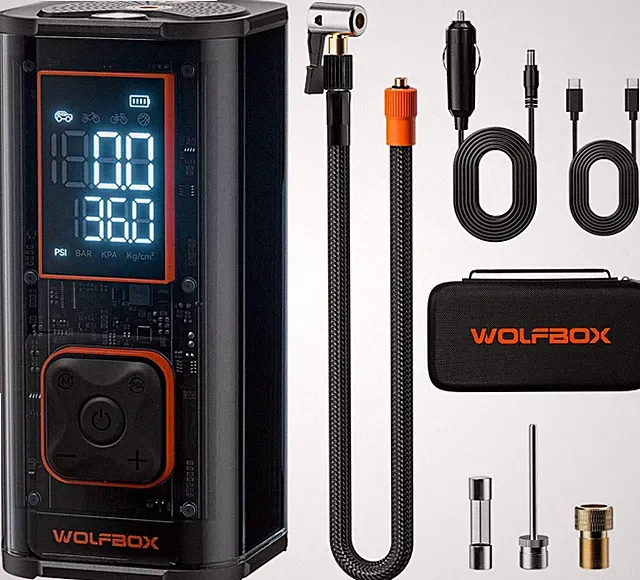 150PSI Portable Tire Inflator WOLFBOX