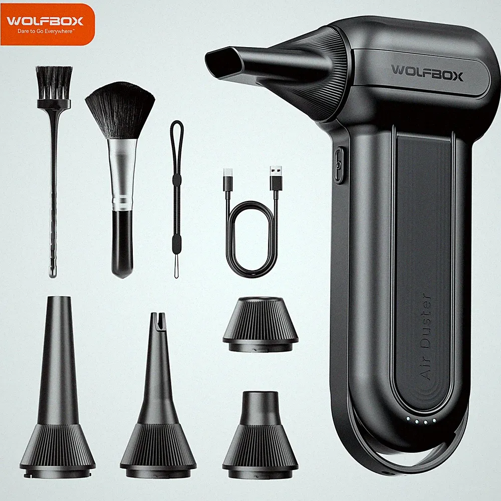 WOLFBOX DF100 Electric Air Duster 150000RPM Cordless Rechargeable Blower for Car
