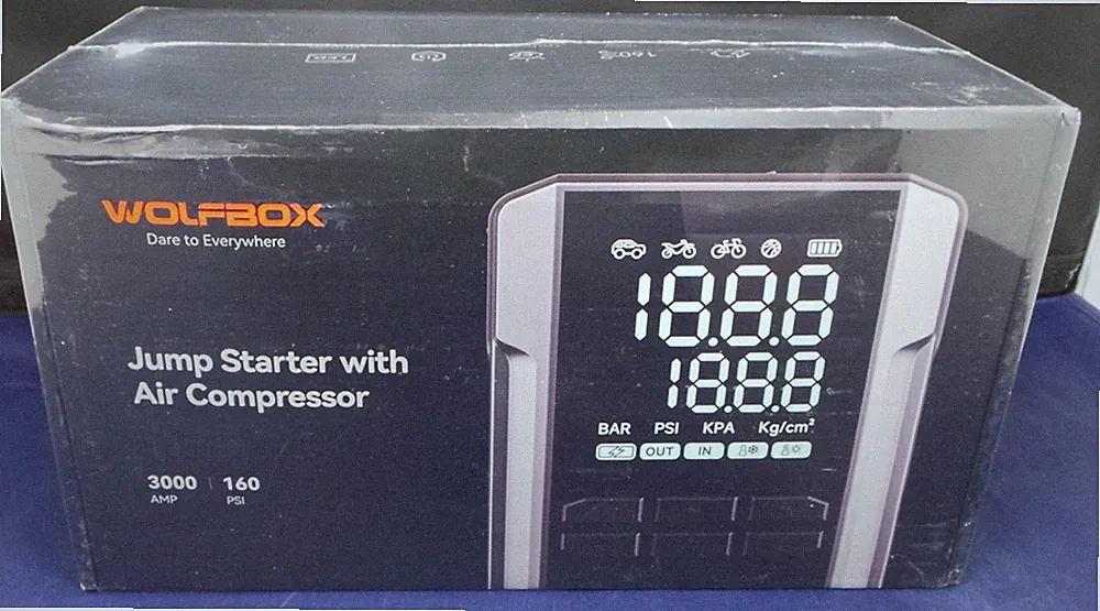 WOLFBOX MegaVolt 16 Air 3000A Jump Starter with 160PSI Air Compressor BRAND NEW