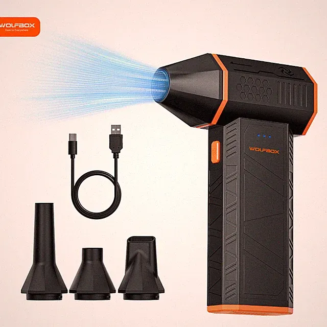 WOLFBOX MF50 Cordless Electric Air Duster 110000RPM Turbo Fan