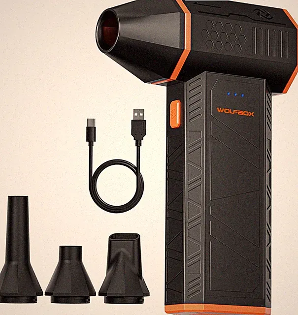 WOLFBOX MF50 Cordless Electric Air Duster with Adjustable Speed and Fast Chargin