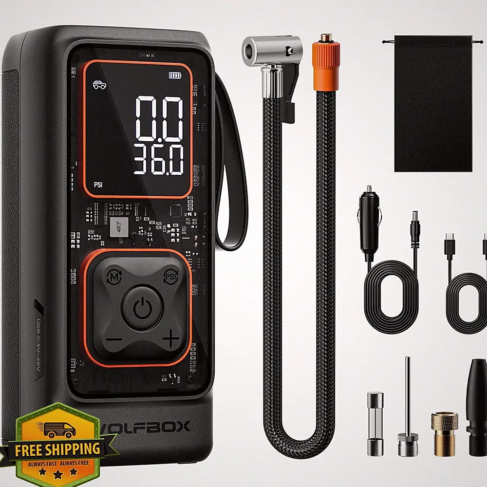 WOLFBOX Portable Air Compressor 150PSI Tire Pump
